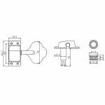 Paramovet Base guitar knob Metal/has a cover model JB128CR Tuning Machine Heads for Bass Guitar.