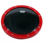 Remo® Practice Pad™ แป้นซ้อมกลอง ขนาด 10"  สีแดง ใช้หนัง Ambassador® Ebony®  รุ่น RT-0010-58 แป้นซ้อมตีกลองแบบพกพา
