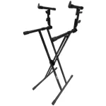 Carlsbro, 2-layer keyboard stand, Metal legs, DF036 2-Tier Double Brace Keyboard Stand
