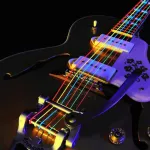 DR STRINGS, a glow guitar line number 10, Rainbow coating, NMCE-10 Medium, 10-46 ** Made in USA **