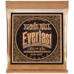 ERNIE BALL® Everlast สายกีตาร์โปร่ง เบอร์ 10 หุ้มทองแดงเคลือบนาโน 100% รุ่น Everlast Coated Phosphor BronzeExtra Light .010 - .050 Made in USA