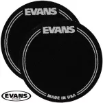 Evans™ แผ่นเสริมติดกลองเบส สำหรับกระเดื่องเดี่ยว แพ็ค 2 ชิ้น รุ่น EQPB1 EQ Black Nylon Single Patch ** Made in USA **
