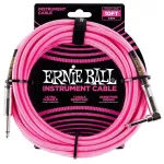 ERNIE BALL® สายแจ็คกีตาร์ แบบไนลอนถัก ยาว 3 เมตร หัวตรง/ หัวงอ มีฉนวน 2 ชั้น 10FT Braided, Straight / Angle Instrument Cable
