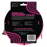 ERNIE BALL® สายแจ็คกีตาร์ แบบไนลอนถัก ยาว 3 เมตร หัวตรง/ หัวงอ มีฉนวน 2 ชั้น 10FT Braided, Straight / Angle Instrument Cable