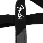 FENDER® Strap Black Poly, electric guitar strap / 2 -inch acoustic guitar strap with 100% authentic Fender logo