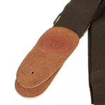 Alice Guitar Strap, guitar strap, cotton, artificial leather With a guitar head tie model A040-S01 Brown + free guitar