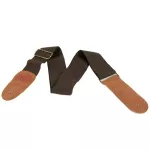 Alice Guitar Strap, guitar strap, cotton, artificial leather With a guitar head tie model A040-S01 Brown + free guitar