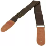 Alice Guitar Strap, guitar strap, cotton, artificial leather With a guitar head tie model A040-S01 Brown + free guitar
