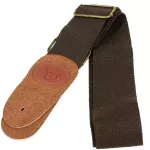 Alice Guitar Strap, guitar strap, cotton, artificial leather With a guitar head tie model A040-S01 Brown + free guitar