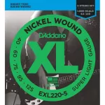 D'Addario® Exl220-5, 5 guitar lines, 100% authentic nickel, Super Light 5-String, 40-125 ** Made in USA **