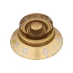 Paramount KSP11GD, Tone & Volume button, Les Paul, Gold, transparent, Tone & Volume Knob for Les Paul Guitars.
