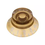 Paramount KSP11GD, Tone & Volume button, Les Paul, Gold, transparent, Tone & Volume Knob for Les Paul Guitars.