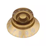 Paramount KSP11GD, Tone & Volume button, Les Paul, Gold, transparent, Tone & Volume Knob for Les Paul Guitars.