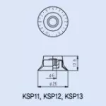 Paramount KSP11GD, Tone & Volume button, Les Paul, Gold, transparent, Tone & Volume Knob for Les Paul Guitars.