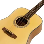 MANTIC AG-370, airy guitar, 40 inches, Dreadnough shape, Sprueus/Mahokani coated + free bag & tuner & kapo & set