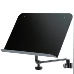 K&M® 11520 that plays a note with legs to fasten the microphone stand. The angle can be adjusted from Sheet Music Stand / Model 11520-000-55 ** **