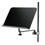 K&M® 11520 that plays a note with legs to fasten the microphone stand. The angle can be adjusted from Sheet Music Stand / Model 11520-000-55 ** **