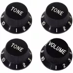 Paramount ชุดปุ่ม Tone และปุ่ม Volume กีตาร์ไฟฟ้าทรง Strat รุ่น KPTV13BK-S1 - สีดำ Tone Knob, Volume Knob
