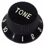 PARAMOUNT TONE button and Volume button, Strat style, model KPTV13BK -S1 - Black Tone Knob, Volume Knob