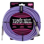 ERNIE BALL®, a nylon jackal line of 7.6M, straight head / bend 25FT Braided, StraigHT / Angle Instrument Cable ** Made in USA **
