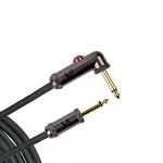 D'Addario® สายแจ็คกีตาร์ 3 เมตร แบบมีตัวตัดสัญญาณ Circuit Breaker หัวงอ อย่างดี รุ่น PW-AGLRA-10 10FT