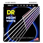 DR Strings Neon, airy guitar line number 11, glow in the dark place, Custom Light, 11-50 ** Made in USA **
