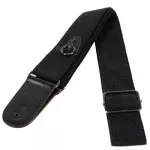 Alice, guitar strap, cotton material, 5 cm wide, with hanging rings With a black guitar tie model A040-A1 + free Pig ** with a picting channel in the body **
