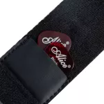 Alice, guitar strap, cotton material, 5 cm wide, with hanging rings With a black guitar tie model A040-A1 + free Pig ** with a picting channel in the body **