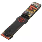 Alice, guitar strap, 5 cm wide cotton material with rope, guitar head, art pattern, model A040-CS2 + free Pig ** with a piercker, guitar pic, straight logo **