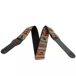 Alice, guitar strap, 5 cm wide cotton material with rope, guitar head, art pattern, model A040-CS2 + free Pig ** with a piercker, guitar pic, straight logo **