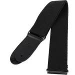 Alice Guitar Strap สายสะพายกีตาร์ ผ้าฝ้าย ปลายหนังเทียม พร้อมเชือกผูกหัวกีตาร์ สีดำ รุ่น A040-SS1 + แถมฟรีปิ๊กกีตาร์