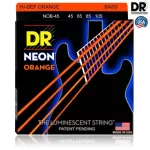 DR Strings Nob-45, 4 guitar lines, orange coating, glow, Medium, 45/105 ** Made in U.S.A. **
