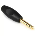 D'Addario®. Small jack is a big stereo golden head. PW-P047E 1/4 Inch Male Stereo to 1/8 Inch Female Stereo Adaptor.