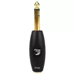 D'Addario®. Small jack is a big stereo golden head. PW-P047E 1/4 Inch Male Stereo to 1/8 Inch Female Stereo Adaptor.