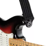 D'Addario® Auto Lock Padded Strap, soft Black Padded guitar strap, automatic pins, 2 inches wide / // made in Canada