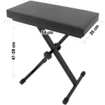 Carlsbro DF075 Piano Piano Chair x seat size 54x25 cm. Height can be adjusted 47-58 cm. Piano Stool / Piano Bench.