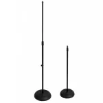 On Stage® MS7201B Mike stand straight, metal base, can be adjusted 83-152 cm. Round Base Mic Stand