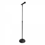 On Stage® MS7201B Mike stand straight, metal base, can be adjusted 83-152 cm. Round Base Mic Stand