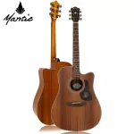 Mantic AG-380C, airy, 40 inches, Dreadnough shape, Mahogany Wood, both coating + free bag & tuner & ka