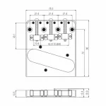 Paramount, T-Type electric guitar bridge for Tele BT005CR Telecaster T-Type Bridge