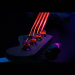 DR STRINGS, a glowing guitar line number 9, red-reunion, Neon, NRE-9 Light, 9-42 ** Made in USA **