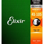 Elixir® Nanoweb สายกีตาร์เบส 4 สาย แบบนิกเกิล ของแท้ 100% Light / Medium, .045 - .105 ** Made in USA **