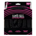 ERNIE BALL® สายแจ็คกีตาร์แบบขด ยาว 9m หัวตรง/ หัวตรง 30ft Coiled , Straight / Straight Instrument Cable ** Made in USA **