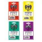 ERNIE BALL® Everlast, 4 guitar pic, mixed thickness, gray -colored 1.0 mm/red 1.14 mm/yellow 1.50 mm/green teal 2.00 mm ** Made in USA **