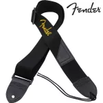 Fender® Strap Black Poly, the guitar sash / 2 -inch acoustic guitar strap, Yellow has 100% authentic Fender logo.
