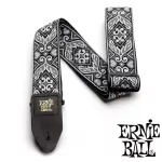 ERNIE BALL® สายสะพายกีตาร์ 3in1 ลวดลายศิลปะ สำหรับกีตาร์โปร่ง/กีตาร์ไฟฟ้า/กีตาร์เบส รุ่น Classic Jacquard Tribal Silver ** Made in USA**