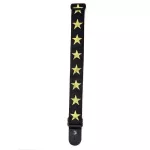 D'Addario® Planet Waves Woven Strap สายสะพายกีตาร์ ลายกราฟิค กว้าง 2 นิ้ว วัสดไนลอน ปรับยาวได้ 89-150 ซม. Gold Star ** Made in Canada **