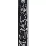 D'Addario® Planet Waves Guitar Shoulder Strap The end of the cable has a special lock system, 2 inches wide, Planet Lock Guitar Strap Skull N Bones ** Made in Canada **