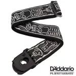D'Addario® Planet Waves สายสะพายกีตาร์ ปลายสายมีระบบล็อคพิเศษ กว้าง 2 นิ้ว Planet Lock Guitar Strap Skull n Bones ** Made in Canada **