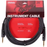 D'Addario® PW-G-20 สายแจ็คกีตาร์ 6 เมตร ฉนวน 2 ชั้น หัวแจ็คชุบทอง Custom Series Instrument Cable